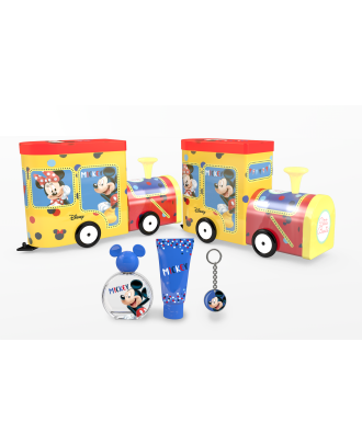 DISNEY Mickey Mouse Loco Train EDT 50ml + Shower Gel 75ml+ Key Chain